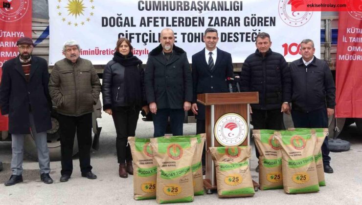 Kütahya’da doğal afetlerden zarar gören 301 üreticiye hububat tohumu desteği