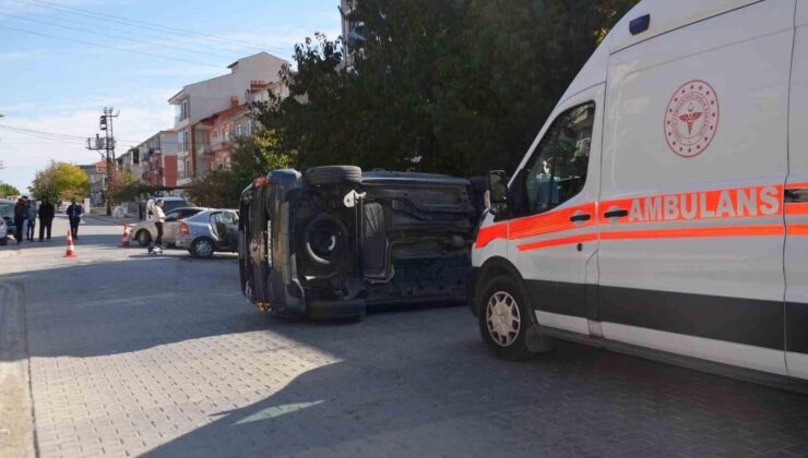 Tavşanlı’da trafik kazası: Takla atan araçta burnu bile kanamadı