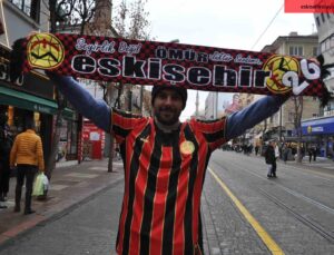 Eskişehirspor’un kritik maçını izlemek için İzmir’den geldi